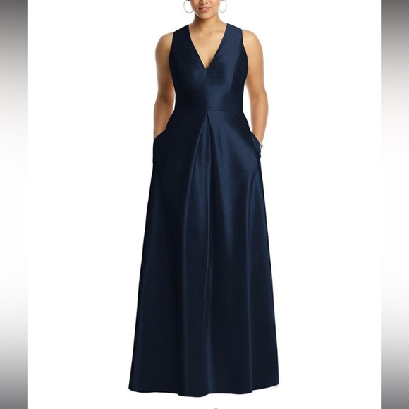 ALFRED SUNG D611 blue maxi formal‎ - Picture 1 of 12